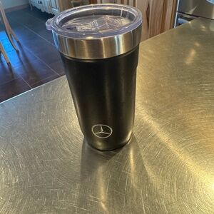 Mercedes-Benz Black Stainless Travel Tumbler with Clear Lid